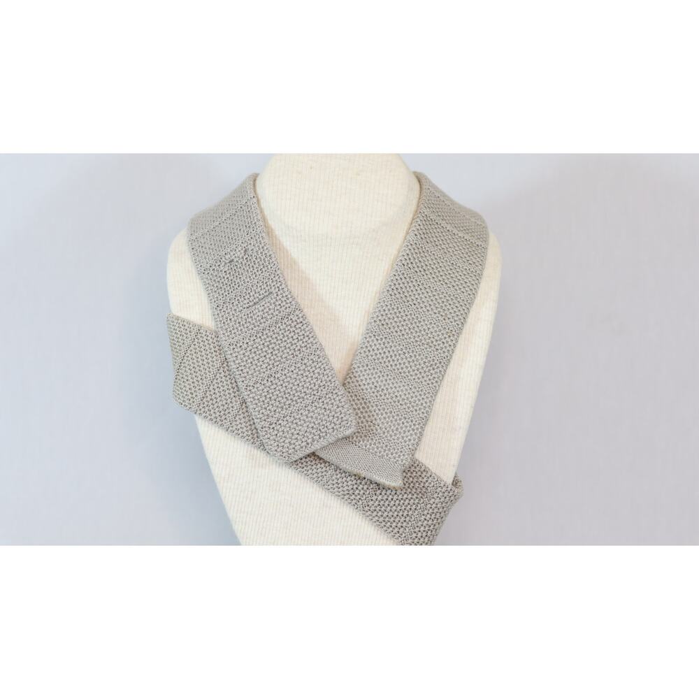 💎Ron Chereskin Mens Neck Tie Ribbed Knit All Cotton Beige